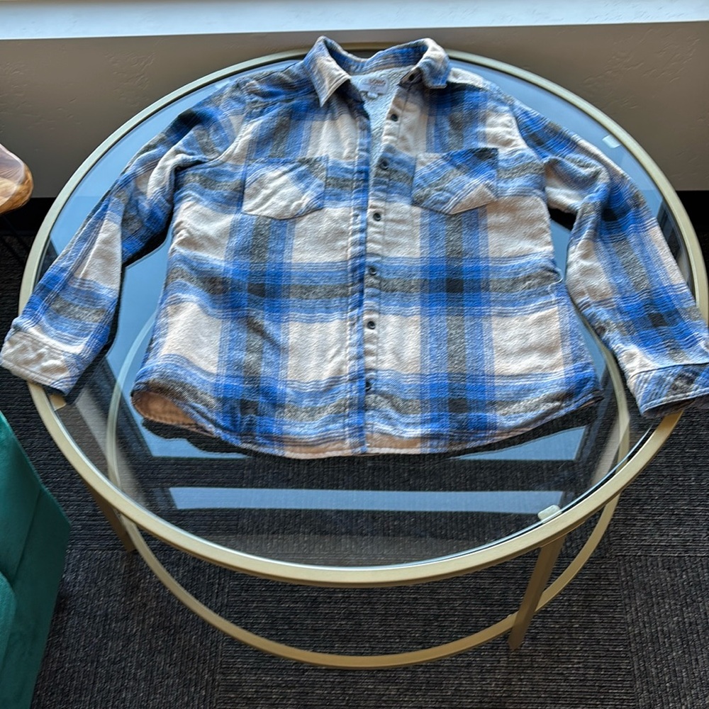 Plaid fleece flannel size large CI Sono brand